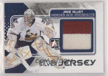 2010-11 In the Game Heroes and Prospects - Game-Used - Silver Jersey #M-15 - Jake Allen