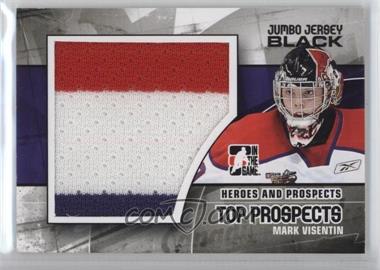 2010-11 In the Game Heroes and Prospects - Top Prospects - Jumbo Black Jersey #JM-12 - Mark Visentin