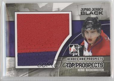 2010-11 In the Game Heroes and Prospects - Top Prospects - Jumbo Black Jersey #JM-14 - Nino Niederreiter