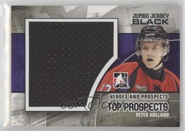 2010-11 In the Game Heroes and Prospects - Top Prospects - Jumbo Black Jersey #JM-16 - Peter Holland
