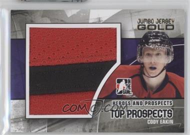 2010-11 In the Game Heroes and Prospects - Top Prospects - Jumbo Gold Jersey #JM-04 - Cody Eakin /10