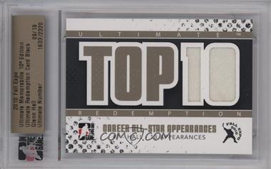 2010-11 In the Game Ultimate Memorabilia 10th Edition - 2010 Fall Expo Ultimate Top 10 Redemption - Black #_GLHA - Glenn Hall /19 [Uncirculated]