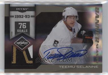 2010-11 Limited - Banner Season - Signatures #19 - Teemu Selanne /25
