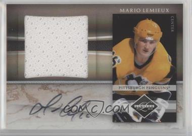 2010-11 Limited - Jumbo Materials - Signatures #22 - Mario Lemieux /49