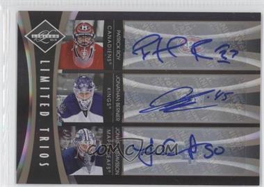 2010-11 Limited - Limited Trios - Signatures #RBG - Jonathan Bernier, Jonas Gustavsson, Patrick Roy /25