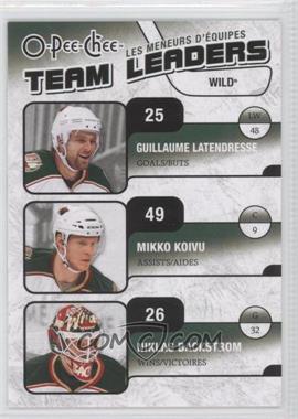 2010-11 O-Pee-Chee - Team Leaders #TL-15 - Guillaume Latendresse, Mikko Koivu, Niklas Backstrom