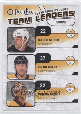 2010-11 O-Pee-Chee - Team Leaders #TL-3 - Zdeno Chara, Tuukka Rask