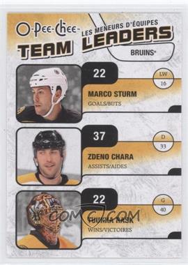 2010-11 O-Pee-Chee - Team Leaders #TL-3 - Zdeno Chara, Tuukka Rask