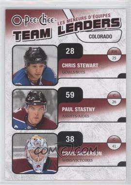 2010-11 O-Pee-Chee - Team Leaders #TL-8 - Chris Stewart, Paul Stastny, Craig Anderson