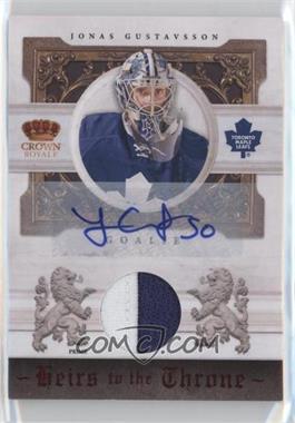 2010-11 Panini Crown Royale - Heirs to the Throne - Signature Prime Materials #JG - Jonas Gustavsson /10