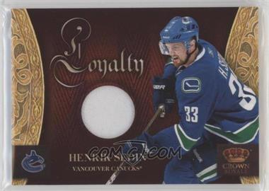 2010-11 Panini Crown Royale - Loyalty - Patches #HS - Henrik Sedin /25