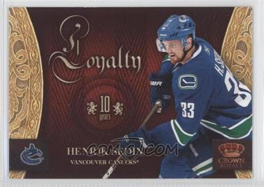 2010-11 Panini Crown Royale - Loyalty #HS - Henrik Sedin /250