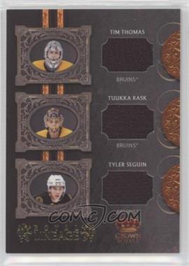 2010-11 Panini Crown Royale - Royal Lineage #TRS - Tim Thomas, Tuukka Rask, Tyler Seguin /100