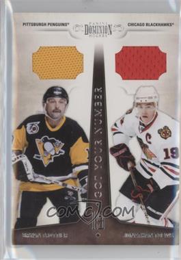 2010-11 Panini Dominion - Got Your Number - Memorabilia #10 - Bryan Trottier, Jonathan Toews /99