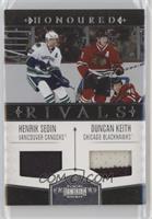 Henrik Sedin, Duncan Keith #/49