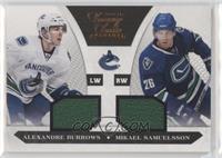 Dual Jersey - Alexandre Burrows, Mikael Samuelsson #/599