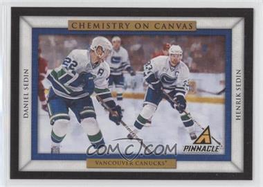 2010-11 Panini Pinnacle - Chemistry on Canvas #6 - Henrik Sedin, Daniel Sedin