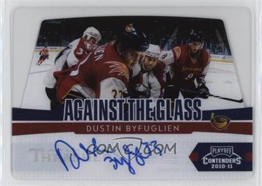 2010-11 Panini Playoff Contenders - Against the Glass - Autographs #12 - Dustin Byfuglien /50