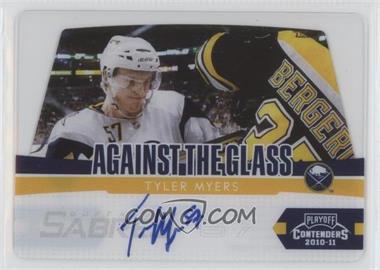 2010-11 Panini Playoff Contenders - Against the Glass - Autographs #17 - Tyler Myers /50