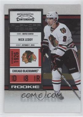 2010-11 Panini Playoff Contenders - [Base] - Playoff Ticket #127 - Rookie Ticket - Nick Leddy /100