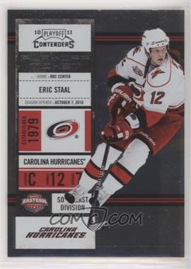 2010-11 Panini Playoff Contenders - [Base] - Playoff Ticket #4 - Eric Staal /100 [EX to NM]