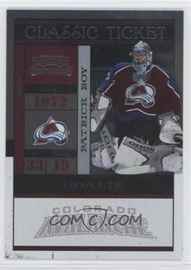 2010-11 Panini Playoff Contenders - [Base] #107 - Classic Ticket - Patrick Roy