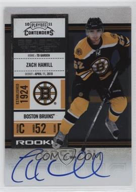 2010-11 Panini Playoff Contenders - [Base] #121 - Rookie Ticket - Zach Hamill