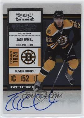 2010-11 Panini Playoff Contenders - [Base] #121 - Rookie Ticket - Zach Hamill