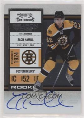 2010-11 Panini Playoff Contenders - [Base] #121 - Rookie Ticket - Zach Hamill