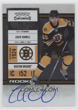 2010-11 Panini Playoff Contenders - [Base] #121 - Rookie Ticket - Zach Hamill