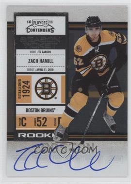 2010-11 Panini Playoff Contenders - [Base] #121 - Rookie Ticket - Zach Hamill