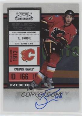 2010-11 Panini Playoff Contenders - [Base] #123 - Rookie Ticket - T.J. Brodie