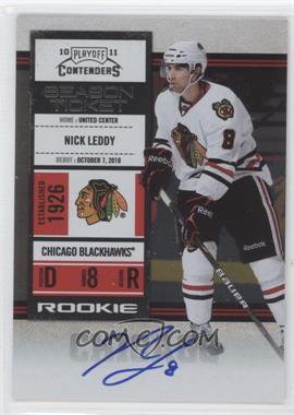 2010-11 Panini Playoff Contenders - [Base] #127 - Rookie Ticket - Nick Leddy