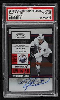 2010-11 Panini Playoff Contenders - [Base] #135 - Rookie Ticket - Taylor Hall [PSA 10 GEM MT]