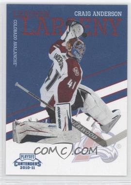 2010-11 Panini Playoff Contenders - Leather Larceny #4 - Craig Anderson