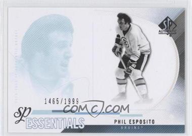 2010-11 SP Authentic - [Base] #162 - SP Essentials - Phil Esposito /1999
