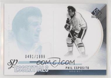 2010-11 SP Authentic - [Base] #162 - SP Essentials - Phil Esposito /1999
