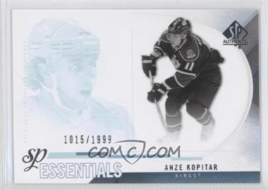 2010-11 SP Authentic - [Base] #185 - SP Essentials - Anze Kopitar /1999