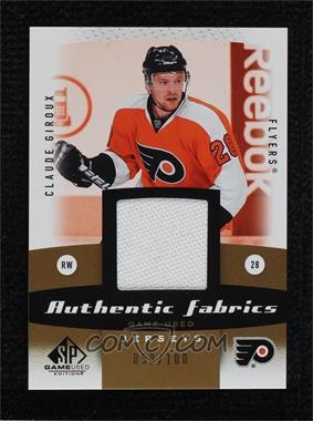 2010-11 SP Game Used Edition - Authentic Fabrics - Gold #AF-CG - Claude Giroux /100