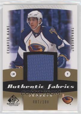 2010-11 SP Game Used Edition - Authentic Fabrics - Gold #AF-EK - Evander Kane /100