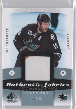 2010-11 SP Game Used Edition - Authentic Fabrics - Patch #AF-JT - Joe Thornton /35