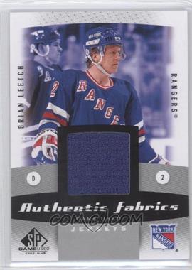 2010-11 SP Game Used Edition - Authentic Fabrics #AF-BL - Brian Leetch