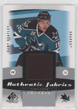 2010-11 SP Game Used Edition - Authentic Fabrics #AF-DH - Dany Heatley