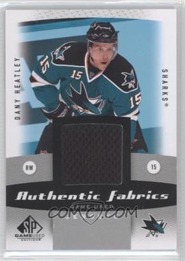 2010-11 SP Game Used Edition - Authentic Fabrics #AF-DH - Dany Heatley