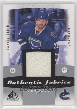 2010-11 SP Game Used Edition - Authentic Fabrics #AF-DS - Daniel Sedin [EX to NM]