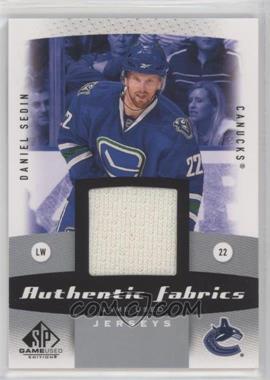 2010-11 SP Game Used Edition - Authentic Fabrics #AF-DS - Daniel Sedin