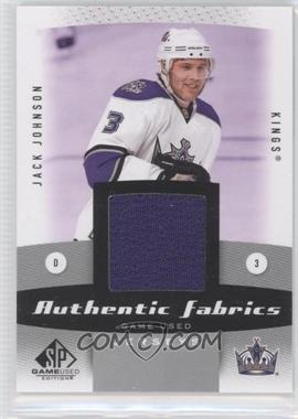 2010-11 SP Game Used Edition - Authentic Fabrics #AF-JJ - Jack Johnson