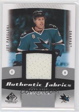 2010-11 SP Game Used Edition - Authentic Fabrics #AF-JP - Joe Pavelski