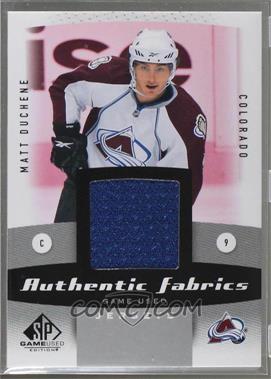 2010-11 SP Game Used Edition - Authentic Fabrics #AF-MD - Matt Duchene [Noted]