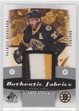 2010-11 SP Game Used Edition - Authentic Fabrics #AF-PB - Patrice Bergeron